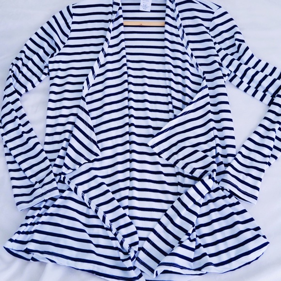 Navy striped cardigan - Picture 2 of 2